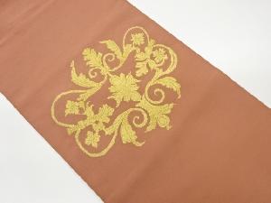 綴れ花唐草模様織出し名古屋帯